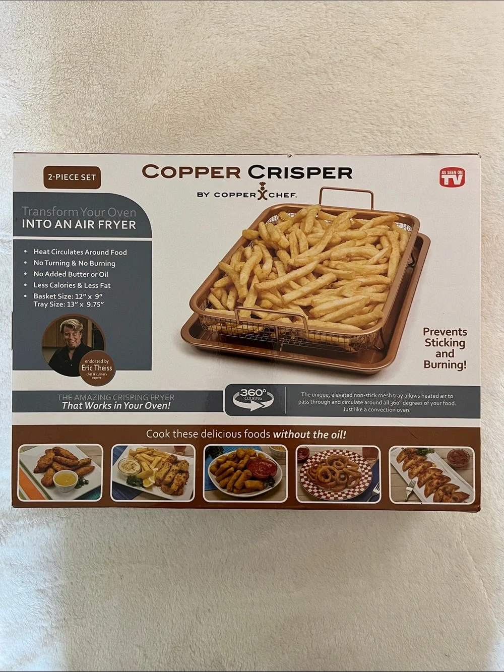 As Seen On TV Copper Crisper 2-Piece Set NEW IN BOX!